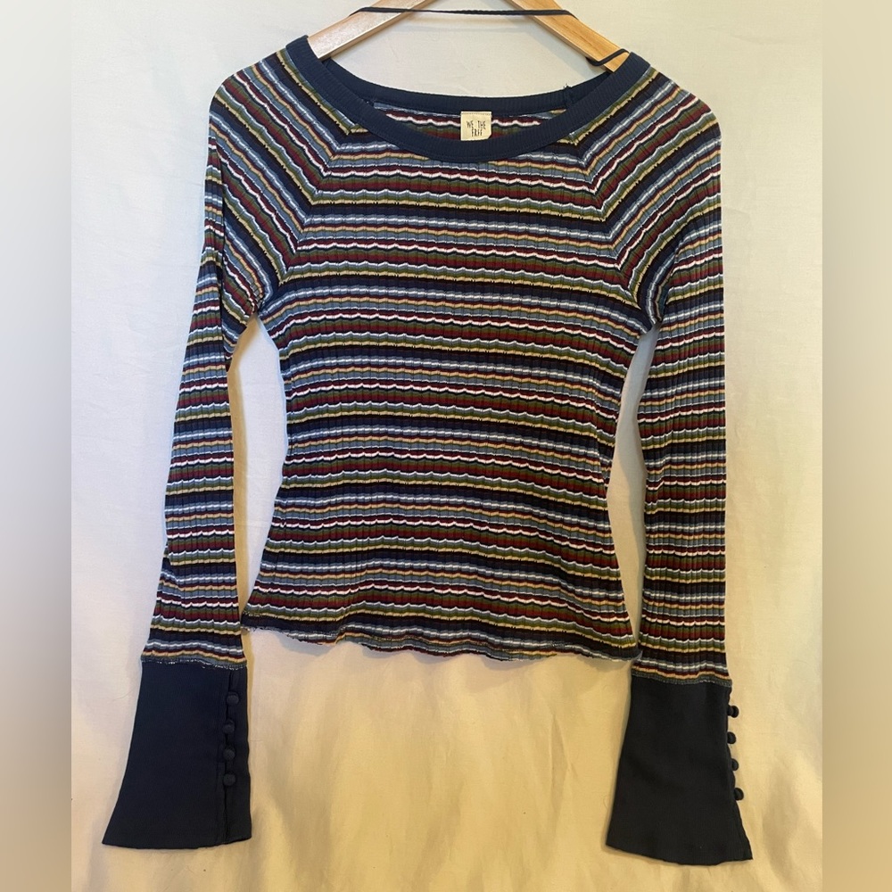 FREE PEOPLE STRIPED KNIT LONG SLEEVE